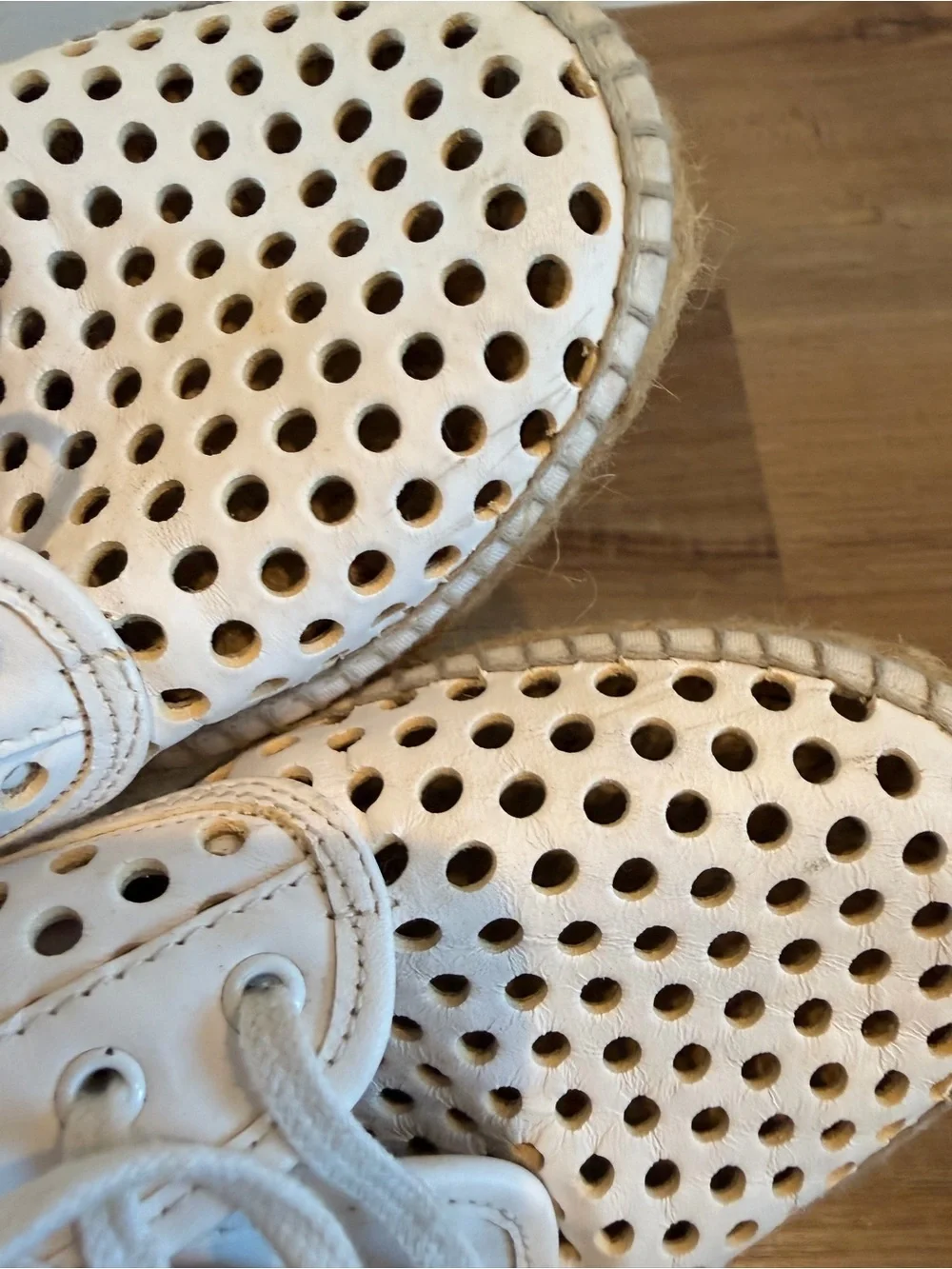Loeffler Randall Alfie Espadrille Perforated Sneaker White Size 41/US 10